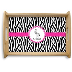 Zebra Natural Wooden Tray - Small (Personalized)