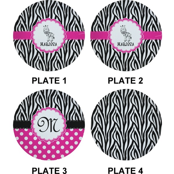 Zebra Set of Appetizer / Dessert Plates (Approval)