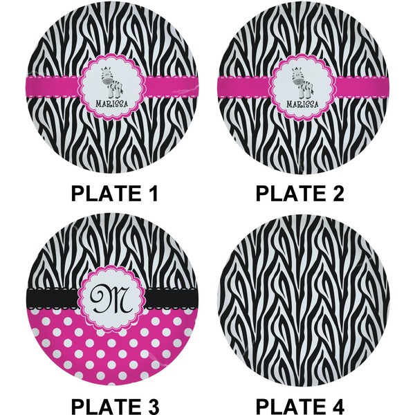 Zebra Set of Lunch / Dinner Plates (Approval)