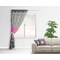 Zebra Sheer Curtain With Window and Rod - in Room Matching Pillow