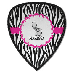 Zebra Iron on Shield Patch A w/ Name or Text