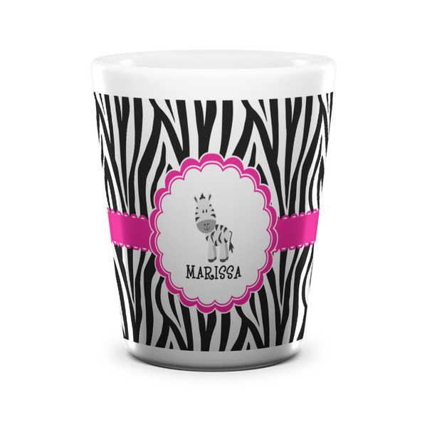 Zebra Shot Glass - White - FRONT