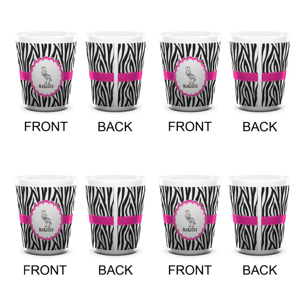 Zebra Shot Glass - White - Set of 4 - APPROVAL