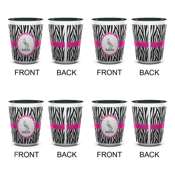 Zebra Shot Glassess - Two Tone - Set of 4 - APPROVAL