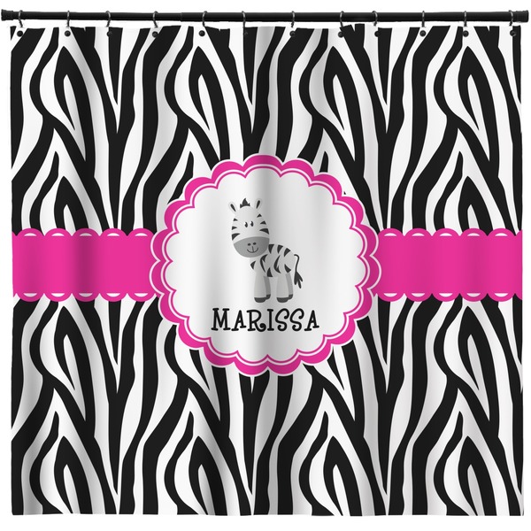 Custom Zebra Shower Curtain - 71" x 74" (Personalized)