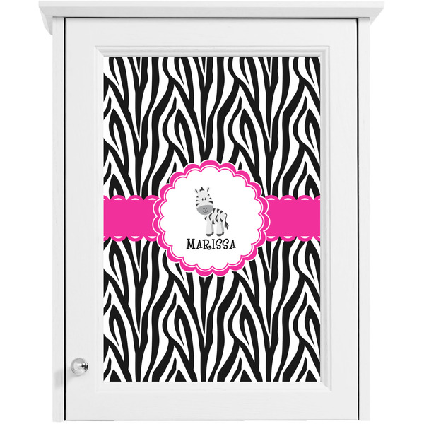 Zebra Single White Cabinet Decal
