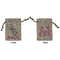 Zebra Small Burlap Gift Bag - Front & Back (Personalized)