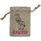 Zebra Small Burlap Gift Bag - Front (Personalized)