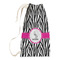 Zebra Small Laundry Bag - Front View