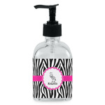 Zebra Glass Soap & Lotion Bottle - Single Bottle (Personalized)