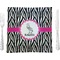 Zebra 9.5" Glass Square Lunch / Dinner Plate- Single or Set of 4 (Personalized)