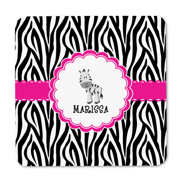 Zebra Square Fridge Magnet - FRONT
