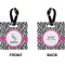 Zebra Square Luggage Tag (Front + Back)