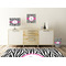 Zebra Square Wall Decal Wooden Desk