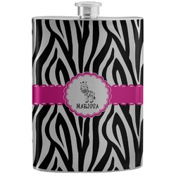 Zebra Stainless Steel Flask (Personalized)