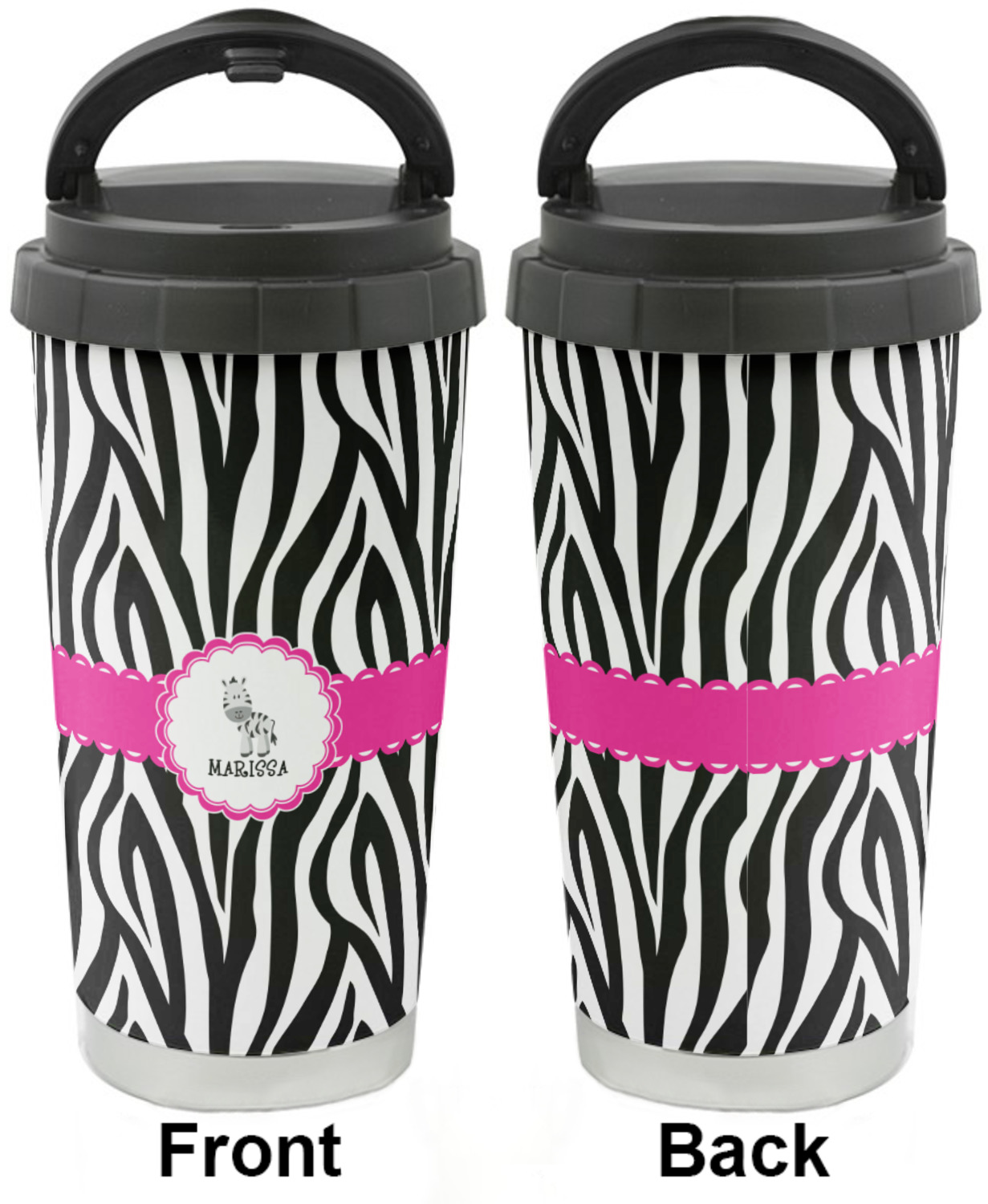 Zebra Stainless Steel Coffee Tumbler (Personalized) YouCustomizeIt