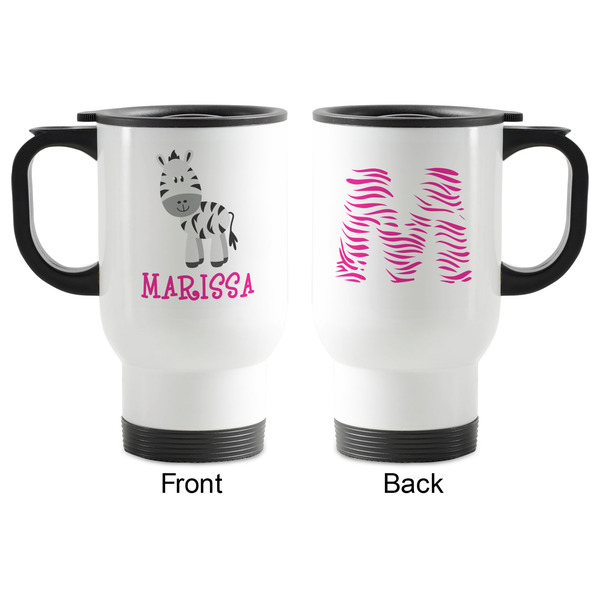 Zebra Stainless Steel Travel Mug with Handle - Apvl