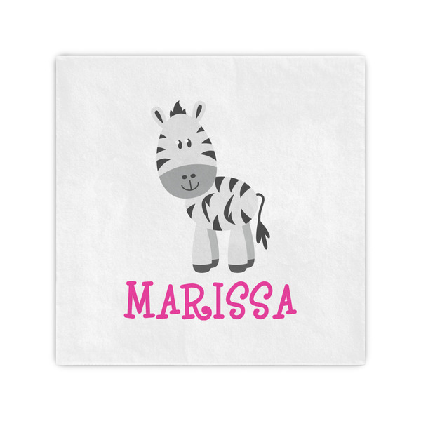 Custom Zebra Cocktail Napkins (Personalized)