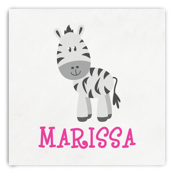 Custom Zebra Paper Dinner Napkins (Personalized)