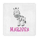 Zebra Standard Decorative Napkins (Personalized)