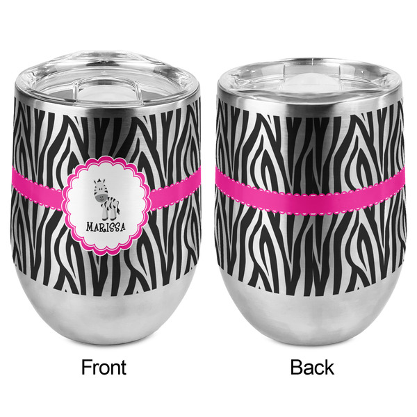 Zebra Stemless Wine Tumbler - Full Print - Approval
