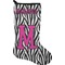 Zebra Holiday Stocking - Single-Sided - Neoprene (Personalized)