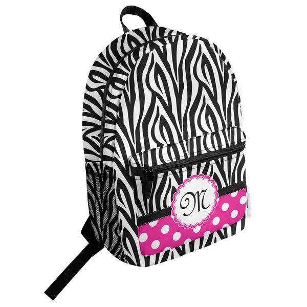 Custom Zebra Student Backpack (Personalized)