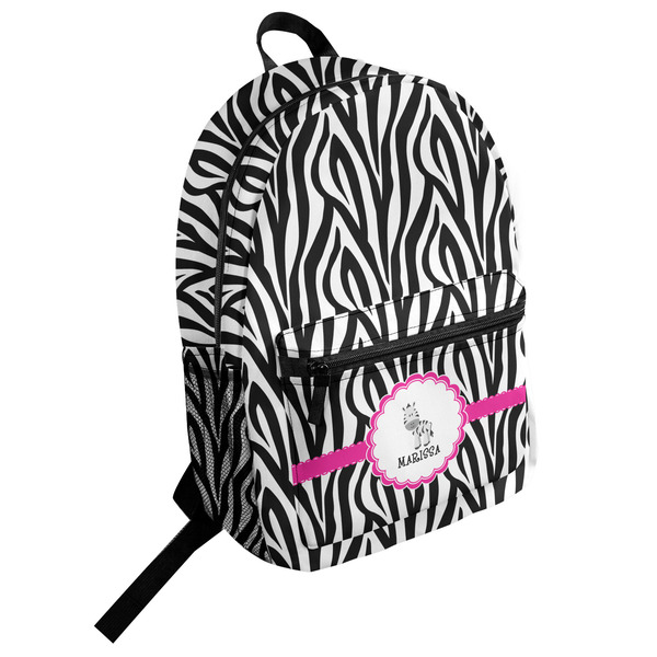 Custom Zebra Student Backpack (Personalized)