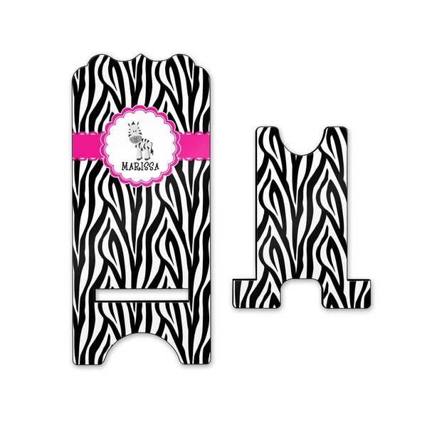 Zebra Stylized Phone Stand - Front & Back - Small