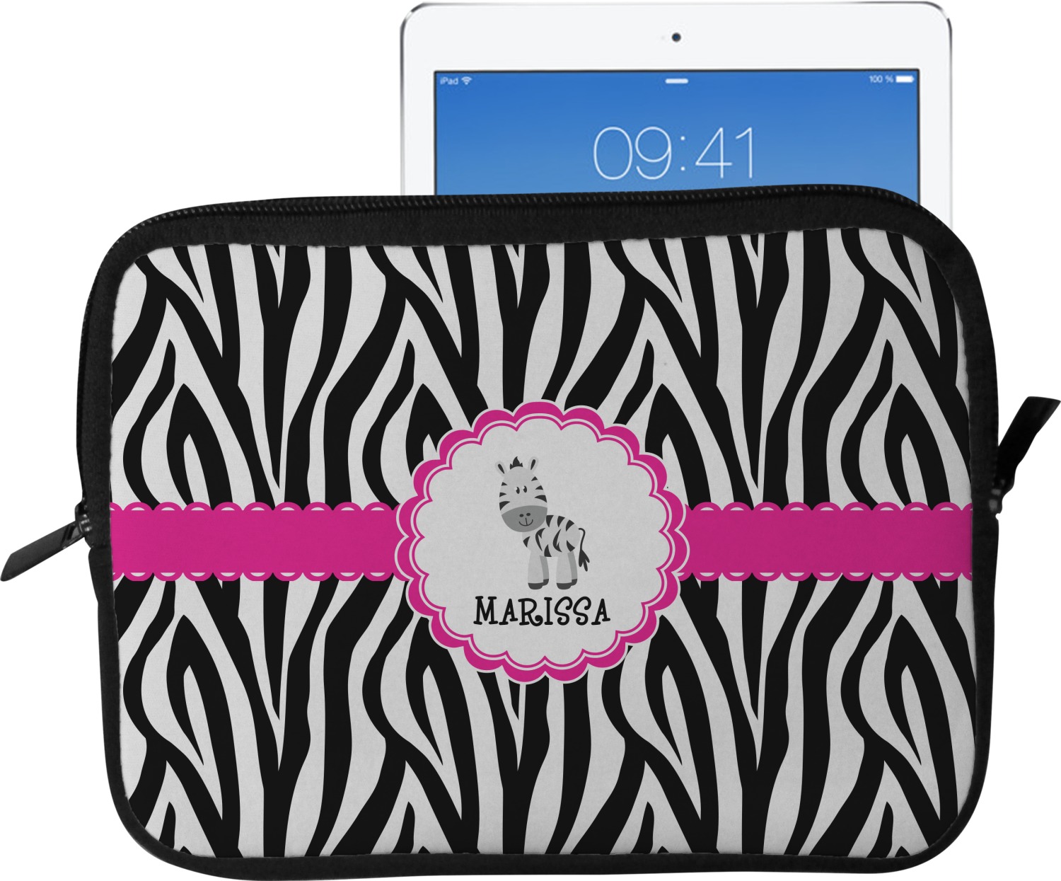 Zebra Tablet Case / Sleeve Large (Personalized) YouCustomizeIt