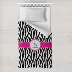 Zebra Toddler Duvet Cover w/ Name or Text