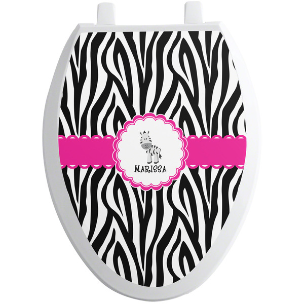 Zebra Toilet Seat Decal (Personalized)