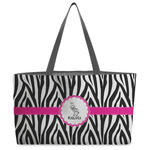 Zebra Beach Totes Bag - w/ Black Handles (Personalized)