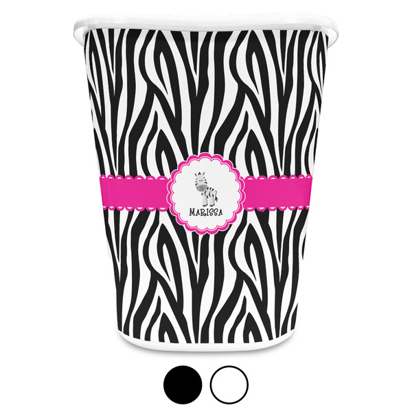 Zebra Personalized Trash Can