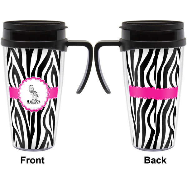 Zebra Travel Mug with Black Handle - Approval