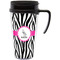 Zebra Acrylic Travel Mug with Handle (Personalized)