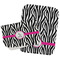 Zebra Two Rectangle Burp Cloths - Open & Folded