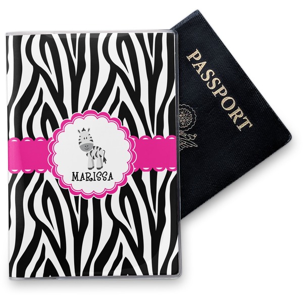 Custom Zebra Vinyl Passport Holder (Personalized)