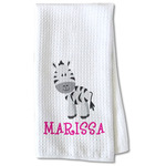 Zebra Kitchen Towel - Waffle Weave - Partial Print (Personalized)
