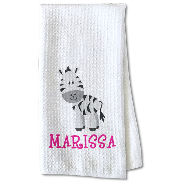 Zebra Waffle Towel - Partial Print Print Style Image