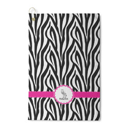 Zebra Waffle Weave Golf Towel (Personalized)
