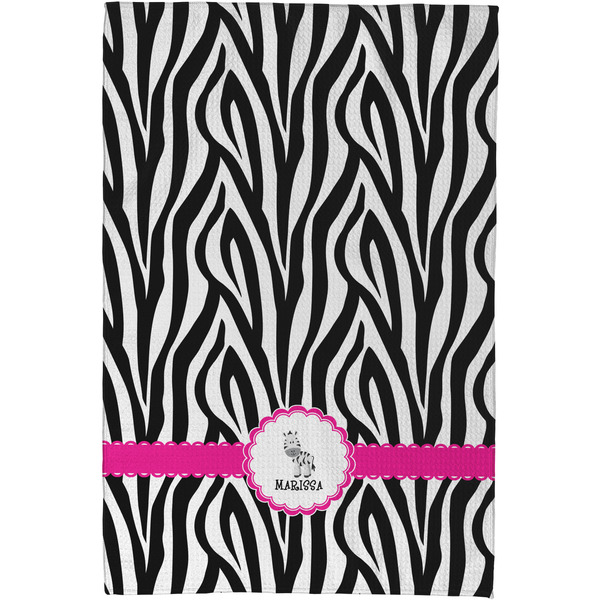 Zebra Waffle Weave Towel - Full Color Print - Approval Image