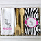 Zebra Waffle Weave Towels - 2 Print Styles