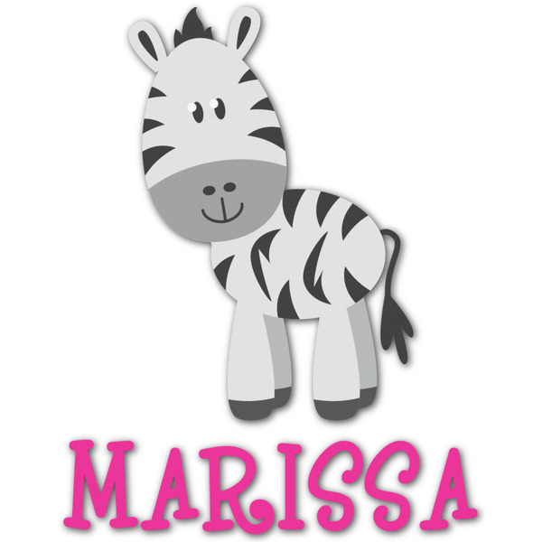 Custom Zebra Graphic Decal - Large (Personalized)
