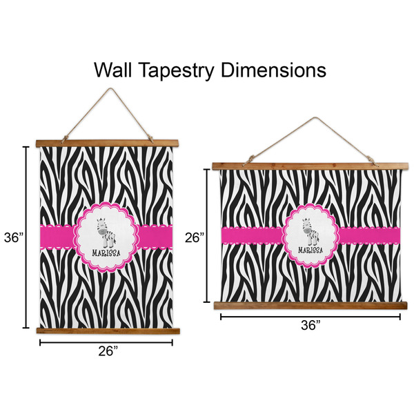 Zebra Wall Hanging Tapestries - Parent/Sizing