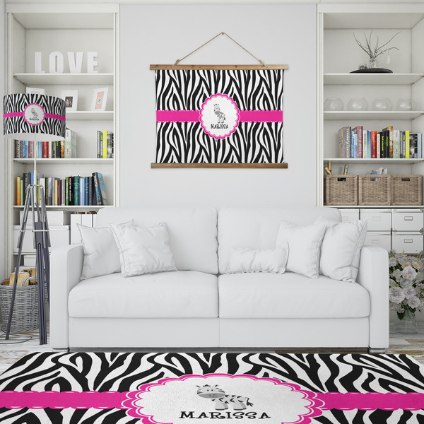 Zebra Wall Hanging Tapestry - IN CONTEXT