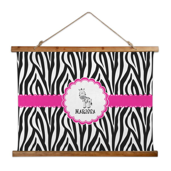 Custom Zebra Wall Hanging Tapestry - Wide (Personalized)