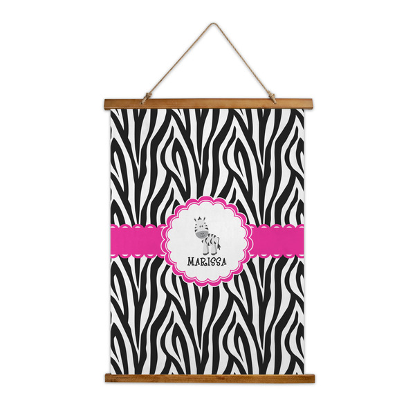 Custom Zebra Wall Hanging Tapestry - Tall (Personalized)