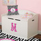 Zebra Wall Letter Decal Small on Toy Chest