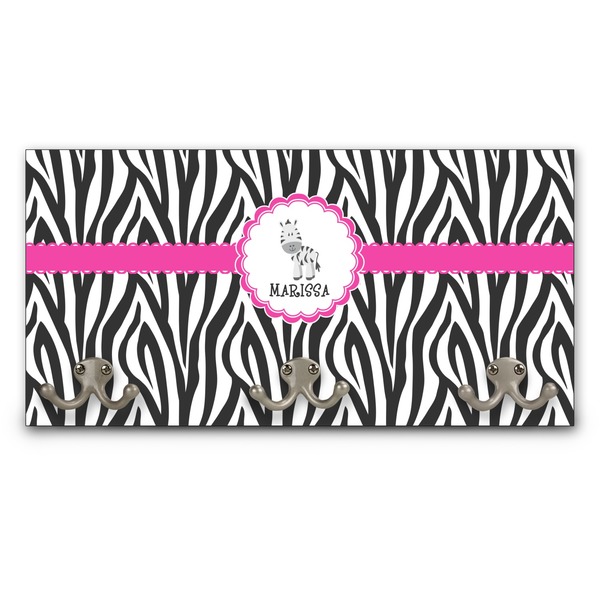 Custom Zebra Wall Mounted Coat Rack (Personalized)